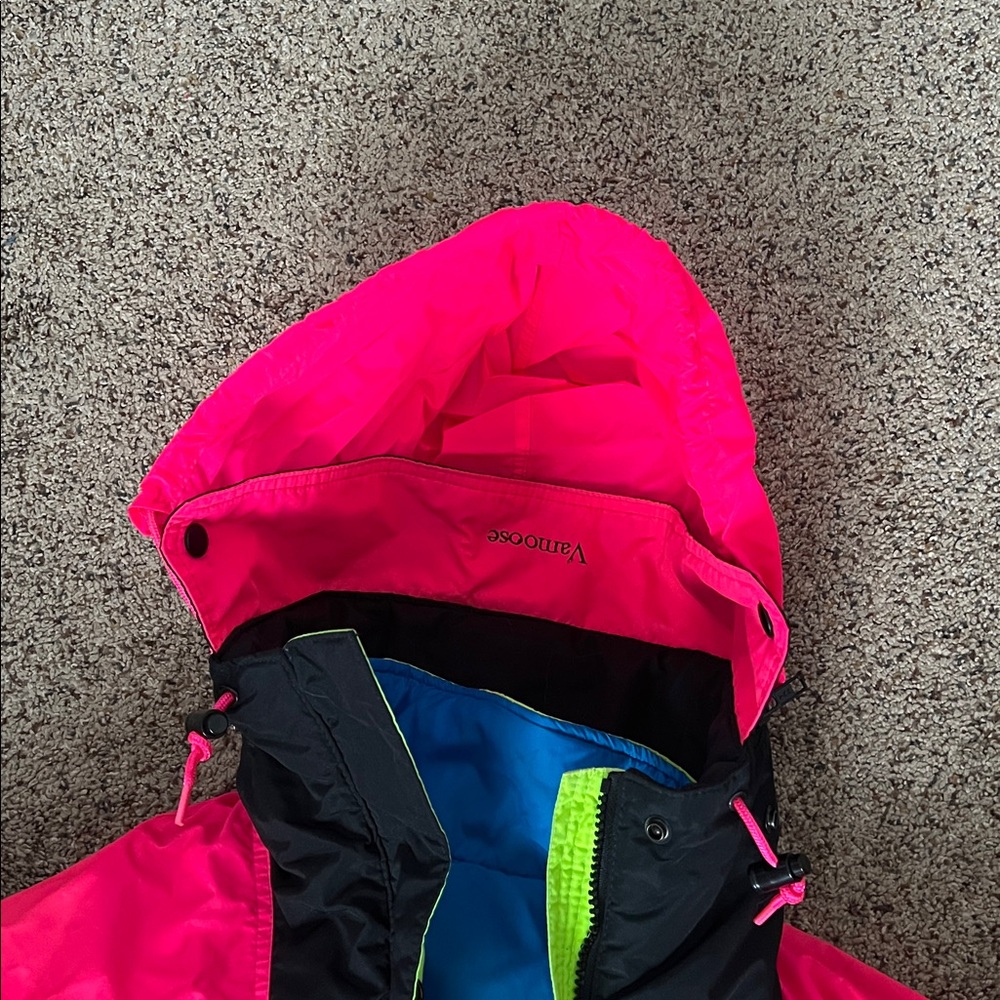 Vintage 90’s Columbia Neon Doubled Lined Coat - Picture 6 of 8